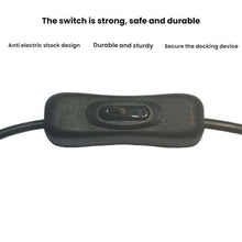 Load image into Gallery viewer, 2pcs 5.5x2.1mm Male Female Connection Cable DC Switch Cable 304 Switch Power Cable, Key switch(Black)