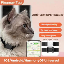 Load image into Gallery viewer, GPS Tracker For Cats &amp; Dogs Global Real-Time Tracking Collar Anti-Loss Waterproof Pet Locator Compatible Findmytag APP