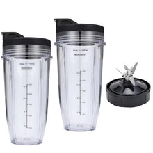 Load image into Gallery viewer, For Ninja BL480 Juicer 5 In 1 Accessories, 2pcs 24 oz Cups+7-Pages Knife Holder+2 Lids