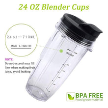 Load image into Gallery viewer, For Ninja BL480 Juicer 5 In 1 Accessories, 2pcs 24 oz Cups+7-Pages Knife Holder+2 Lids