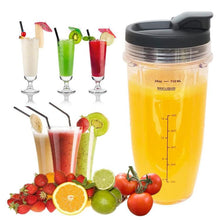 Load image into Gallery viewer, For Ninja BL480 Juicer 5 In 1 Accessories, 2pcs 24 oz Cups+7-Pages Knife Holder+2 Lids
