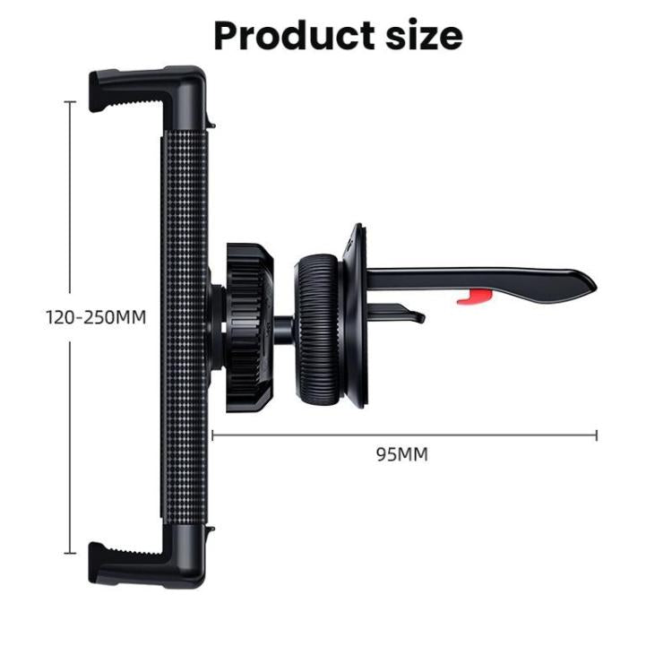 6-15 Inch Double Pull Car Tablet Mobile Phone Holder, Lock Hook Silicone, Silicone Suction Cup Set