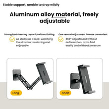Load image into Gallery viewer, 4-12.9 Inch Aluminum Alloy Rotating Cantilever Wall Mount For Phones And Tablets, Long Version, Short Version