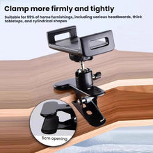 Load image into Gallery viewer, Metal Clamp Gimbal Desktop Holder, For Phones, For Phones And Tablets