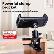 Load image into Gallery viewer, Metal Clamp Gimbal Desktop Holder, For Phones, For Phones And Tablets