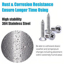 Load image into Gallery viewer, 800pcs /Set Metric M2 Carbon Steel Phillips Self-Drilling Screw Kit, 800pcs /Set Round Head, 800pcs /Set Flat Head