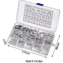 Load image into Gallery viewer, 400pcs /Set 1.5-15mm Stainless Steel E-Type Open Circlips Boxed, 400pcs /Set