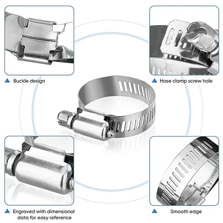 40pcs /Set Stainless Steel American-Style Heavy-Duty Clamp Kit, 40pcs /Set