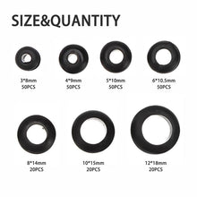 Load image into Gallery viewer, 260pcs /Set Double-Sided O-Ring Rubber Sealing Waterproof Conduit Rings, 260pcs /Set