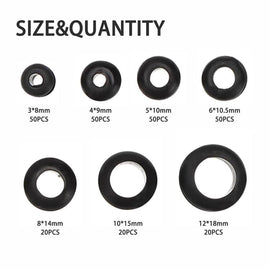260pcs /Set Double-Sided O-Ring Rubber Sealing Waterproof Conduit Rings, 260pcs /Set