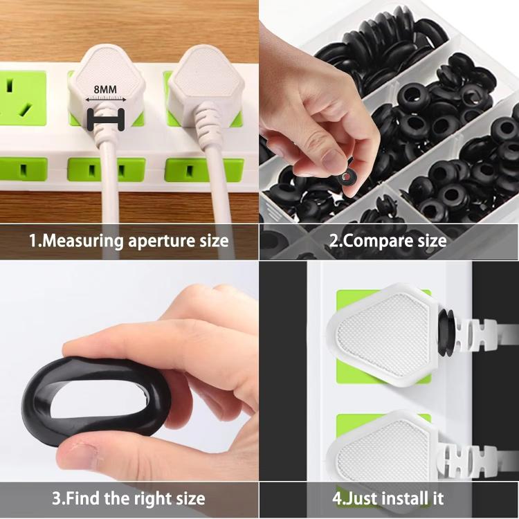 260pcs /Set Double-Sided O-Ring Rubber Sealing Waterproof Conduit Rings, 260pcs /Set