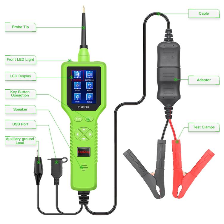 TopDiag Multi-Function Electrician Automobile Circuit Tester, TopDiag P100 Pro