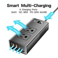 Load image into Gallery viewer, DC12V 200W Fast Charging QC3.0 PD Car Cigarette Lighter Portable Inverter, 110V US Plug, 220V Universal