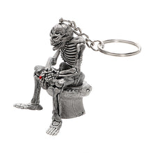 Load image into Gallery viewer, Car Key Rings Toilet Skulls Keychain Cool Purse Bag Decor Key Chain Rubber Mini Auto Keyfob Car Styling Interior Accessories, Skull Shape