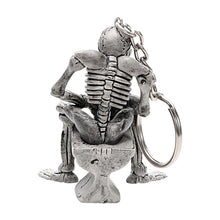 Load image into Gallery viewer, Car Key Rings Toilet Skulls Keychain Cool Purse Bag Decor Key Chain Rubber Mini Auto Keyfob Car Styling Interior Accessories, Skull Shape