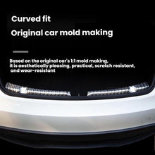 Load image into Gallery viewer, For Tesla 2024+ Model 3 Highland Stainless Steel Trunk Sill Guard, Carbon Fiber Texture, Black Brushed Finish, Silver