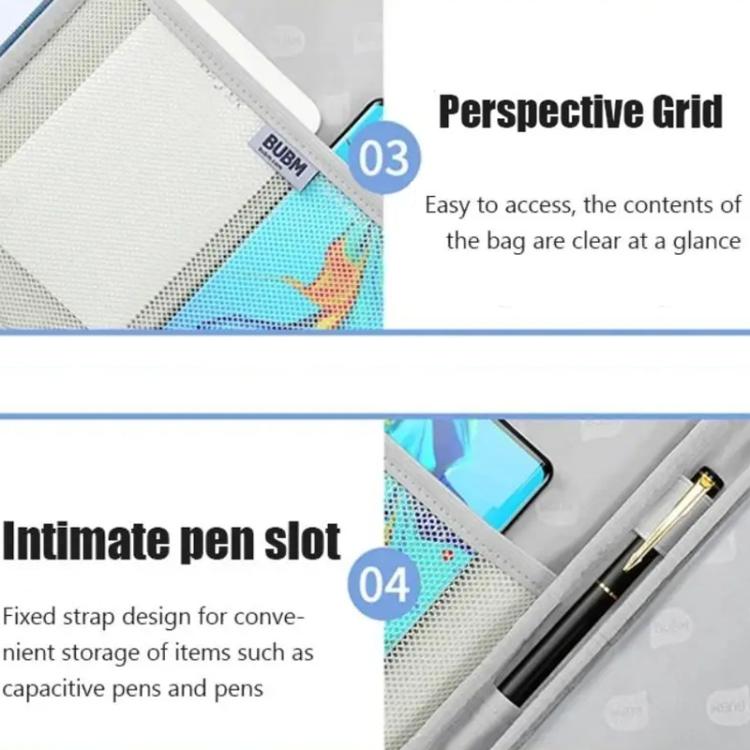 BUBM BM01211003 Waterproof Anti-Slip Tablet Bag Simple Portable Storage Bag