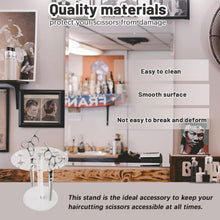 Load image into Gallery viewer, 11-Hole Acrylic Wall-Mounted Scissor Barber Tool Storage Display Stand, 1pc, 2pcs