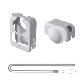 For DJI Osmo 360 Camera aMagisn Silicone Body Cover Set with Lens Cap & Neck Lanyard