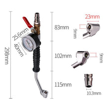 Load image into Gallery viewer, Truck Tire Extended Quick-Inflation Rod With Tire Pressure Gauge
