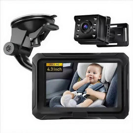 4.3 inch HD 1080P Car Baby Monitor, With USB