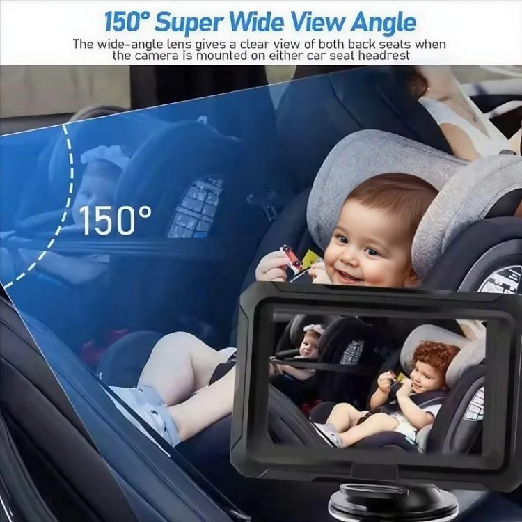 4.3 inch HD 1080P Car Baby Monitor, With USB