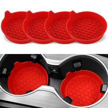 Load image into Gallery viewer, 4pcs Anti-squeak Anti-slip Car Coaster With Handle