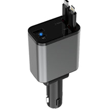 Load image into Gallery viewer, PD30W Car Charger With Retractable Cable, TYPE-C+8 Pin, TYPE-C+TYPE-C, 8 Pin+8 Pin