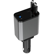 Load image into Gallery viewer, PD30W Car Charger With Retractable Cable, TYPE-C+8 Pin, TYPE-C+TYPE-C, 8 Pin+8 Pin