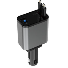 Load image into Gallery viewer, PD30W Car Charger With Retractable Cable, TYPE-C+8 Pin, TYPE-C+TYPE-C, 8 Pin+8 Pin