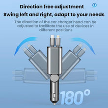Load image into Gallery viewer, PD30W Car Charger With Retractable Cable, TYPE-C+8 Pin, TYPE-C+TYPE-C, 8 Pin+8 Pin