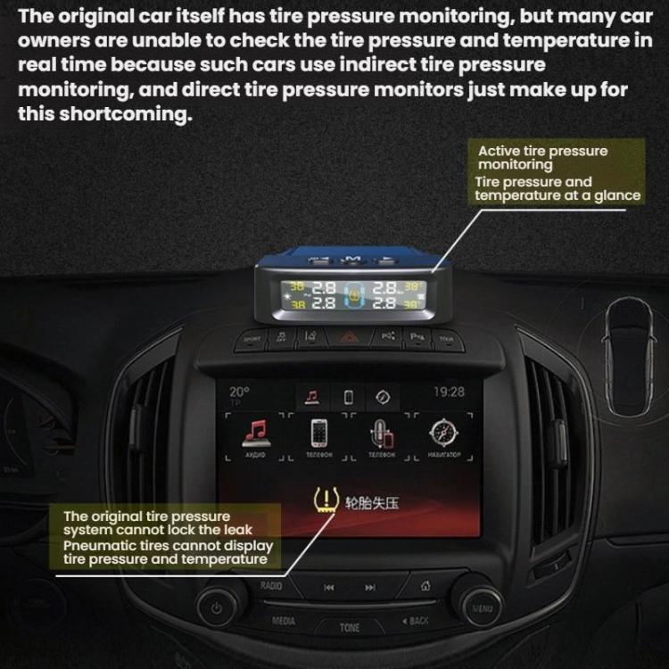 Automotive TPMS Four-Tire Pressure Monitor, Beep Sound Version External Sensor, Voice Version External Sensor, Beep Sound Version Internal Sensor, Voice Version Internal Sensor