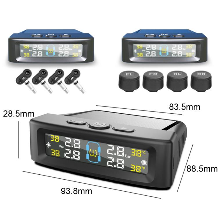 Automotive TPMS Four-Tire Pressure Monitor, Beep Sound Version External Sensor, Voice Version External Sensor, Beep Sound Version Internal Sensor, Voice Version Internal Sensor