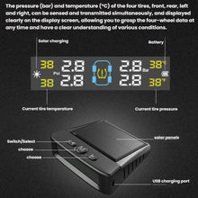 Load image into Gallery viewer, Automotive TPMS Four-Tire Pressure Monitor, Beep Sound Version External Sensor, Voice Version External Sensor, Beep Sound Version Internal Sensor, Voice Version Internal Sensor