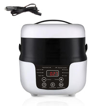 Load image into Gallery viewer, 12V-24V 2L Car-Mounted Push-Button Rice Cooker, English, English + Battery Cable, Russian, Russian + Battery Cable