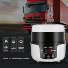 Load image into Gallery viewer, 12V-24V 2L Car-Mounted Push-Button Rice Cooker, English, English + Battery Cable, Russian, Russian + Battery Cable