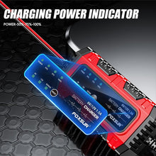 Load image into Gallery viewer, FOXSUR Smart 6V/12V 1.5A Battery Charger 4AH-30AH Lead Acid Battery Maintainer For Motorcycle/Car/ATV, EU Plug, US Plug, UK Plug