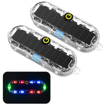Load image into Gallery viewer, Car Solar-Powered Anti-Collision Warning Light Motorcycle Wireless LED Rear Tail Light, 2pcs