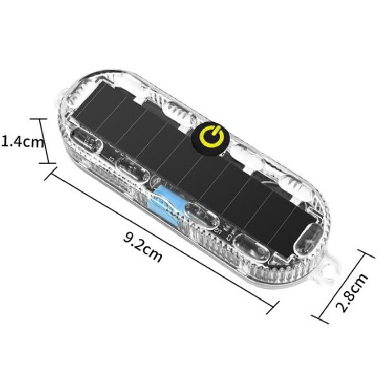 Car Solar-Powered Anti-Collision Warning Light Motorcycle Wireless LED Rear Tail Light, 2pcs