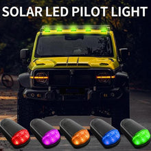 Load image into Gallery viewer, Solar-Powered Roof Warning Light LED Roof Strobe Light For Trucks Pickups, Transparent Yellow Light, Transparent White Light, Transparent 7 Colors, Transparent Black Yellow Light, Transparent Black White Light, Transparent Black 7 Colors