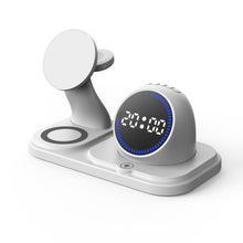 Load image into Gallery viewer, 6 in 1 Desktop Magnetic Wireless Charging Clock Countdown RGB Bluetooth Speaker