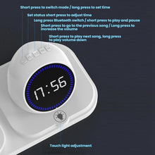 Load image into Gallery viewer, 6 in 1 Desktop Magnetic Wireless Charging Clock Countdown RGB Bluetooth Speaker