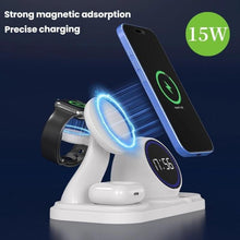 Load image into Gallery viewer, 6 in 1 Desktop Magnetic Wireless Charging Clock Countdown RGB Bluetooth Speaker