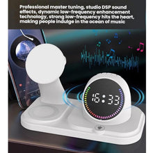 Load image into Gallery viewer, 6 in 1 Desktop Magnetic Wireless Charging Clock Countdown RGB Bluetooth Speaker
