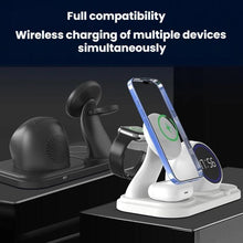 Load image into Gallery viewer, 6 in 1 Desktop Magnetic Wireless Charging Clock Countdown RGB Bluetooth Speaker