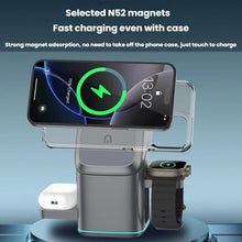 Load image into Gallery viewer, 3 in 1 Metal Magnetic Wireless Charging Rotating Base Stand