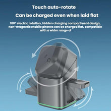 Load image into Gallery viewer, 3 in 1 Metal Magnetic Wireless Charging Rotating Base Stand
