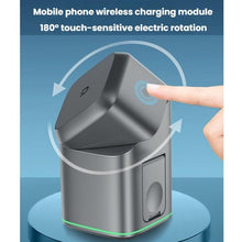 Load image into Gallery viewer, 3 in 1 Metal Magnetic Wireless Charging Rotating Base Stand