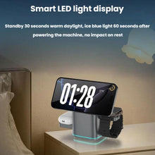 Load image into Gallery viewer, 3 in 1 Metal Magnetic Wireless Charging Rotating Base Stand