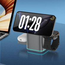 Load image into Gallery viewer, 3 in 1 Metal Magnetic Wireless Charging Rotating Base Stand